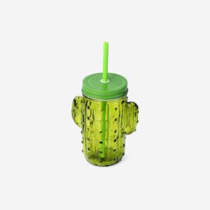 Cactus cup with lid and straw - Image 3