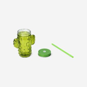 Cactus cup with lid and straw - Image 2