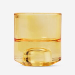 Orange Glass Candle Holder - Image 2