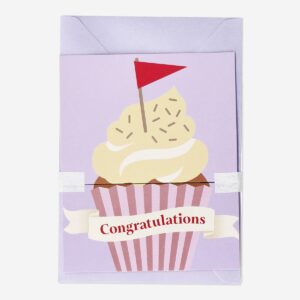 Card with cupcake motif and envelope - Image 1