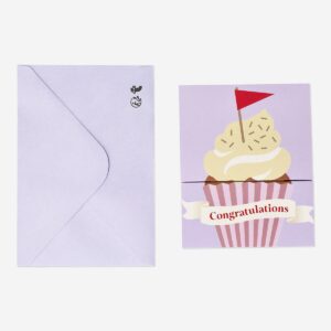 Card with cupcake motif and envelope - Image 3