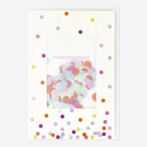 Card with envelope. Confetti - Image 2