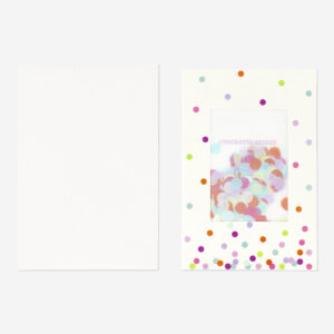 Card with envelope. Confetti - Image 1