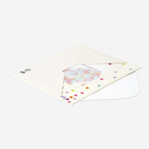 Card with envelope. Confetti - Image 3