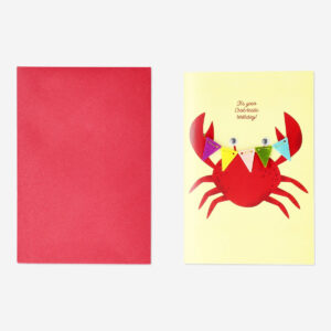 Card with envelope. Crab