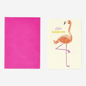 Card with envelope. Flamingo - Image 1