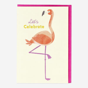 Card with envelope. Flamingo - Image 2