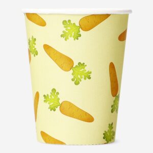 Carrot themed paper cups - 8 pcs - Image 2