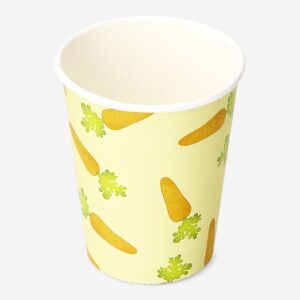 Carrot themed paper cups - 8 pcs - Image 1
