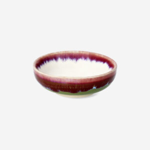 Ceramic bowl with running glaze - 9 cm - Image 1