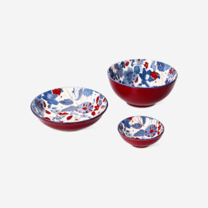 Floral ceramic low bowl - 14 cm - Image 3