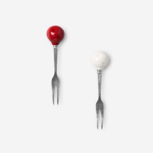 Ceramic snack forks as mushroom - 6 pcs - Image 2