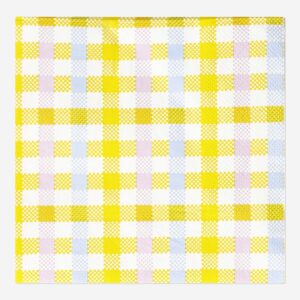 Checkered napkins - 16 pcs - Image 1