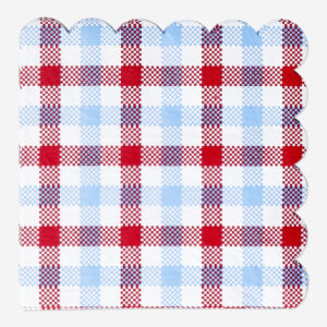 Checkered napkins - 16 pcs - Image 1