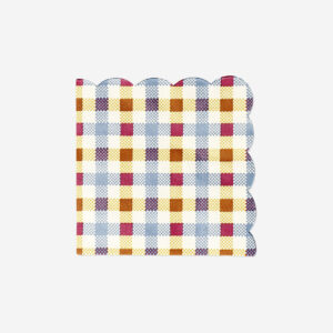 Checkered napkins - 16 pcs - Image 2