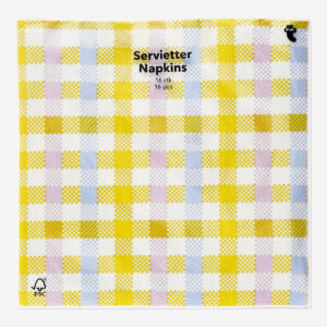 Checkered napkins - 16 pcs - Image 3
