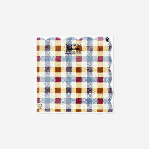Checkered napkins - 16 pcs - Image 1