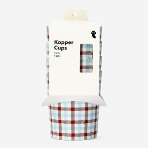 Checkered picnic cups - 4 pcs - Image 2
