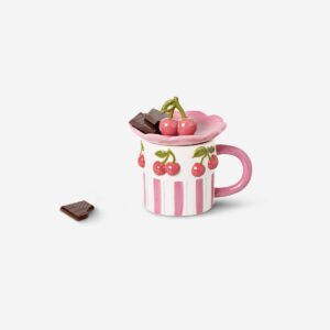 Cherry mug with snack tray - 370 ml - Image 2