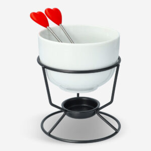 Chocolate fondue set. With 2 forks - Image 2
