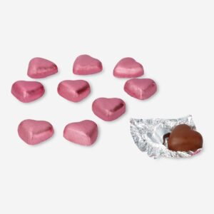 Chocolate hearts in net with milky cream filling - Image 2