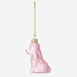 Christmas bauble - Pink poodle - Image 1
