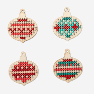 Christmas decorations cross stitch kit - Image 2