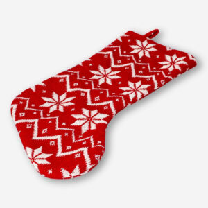 Knitted Christmas stocking with snowflakes - Image 2
