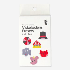 Circus themed erasers. 6 pcs - Image 3