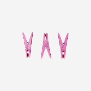 Pink clothes pegs - 12 pcs - Image 2