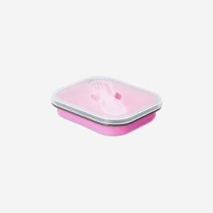 Collapsible pink lunchbox with spork - Image 2