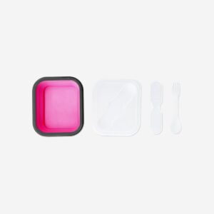 Collapsible pink lunchbox with spork - Image 3