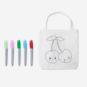 Colour-your-own small tote bag. With markers - Image 2