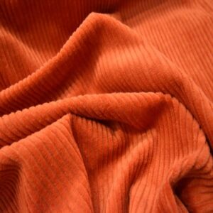Cotton Corduroy Fabric - 4.5 Wale - Intense Orange - Image 1