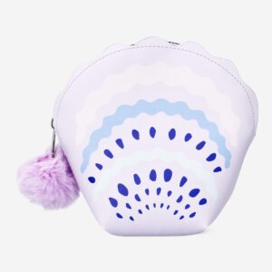 Purple shell-shaped cosmetic pouch for travel - Image 2