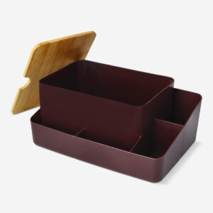 Cosmetics organiser with bamboo lid - Image 2