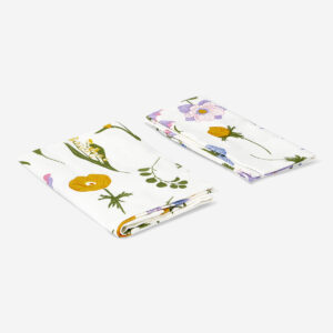 Cotton napkins with flower print - 2 pcs - Image 2