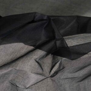 Cotton Organdy Fabric - Black - Image 1