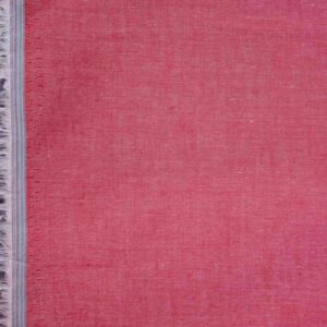 Cotton Chambray Fabric - Plain - Red - Image 2