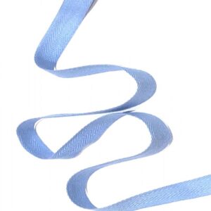 Cotton Herringbone Tape Blue 14mm - Image 1