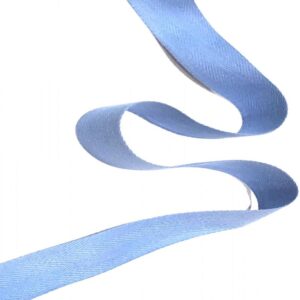 Cotton Herringbone Tape Blue 25mm