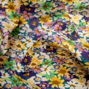 Printed Cotton Lawn Fabric - Purple Haze - Image 1
