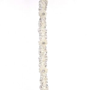 Silver Crystal and Pearl Edging 25mm