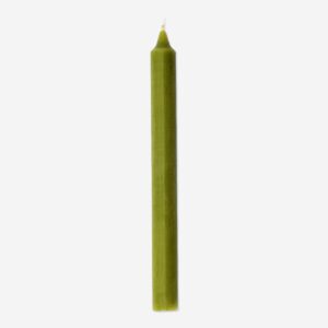 Olive green dinner candle - 24 cm - Image 1