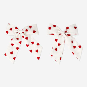 Decorative bows with hearts - 2 pcs - Image 1