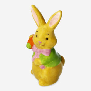 Decorative ceramic rabbit with carrot - Small - Image 2