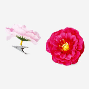 Decorative flowers with clip - 2 pcs - Image 2