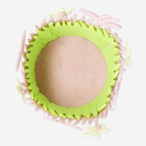 Decorative pink felt basket - medium - Image 3