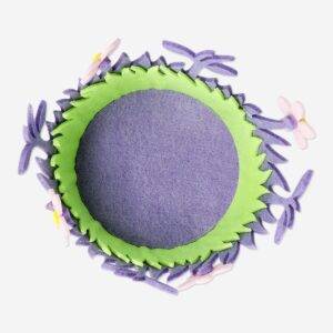 Decorative purple felt basket - small - Image 3