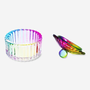 Mini Decorative Rainbow Jar - Round - Image 2